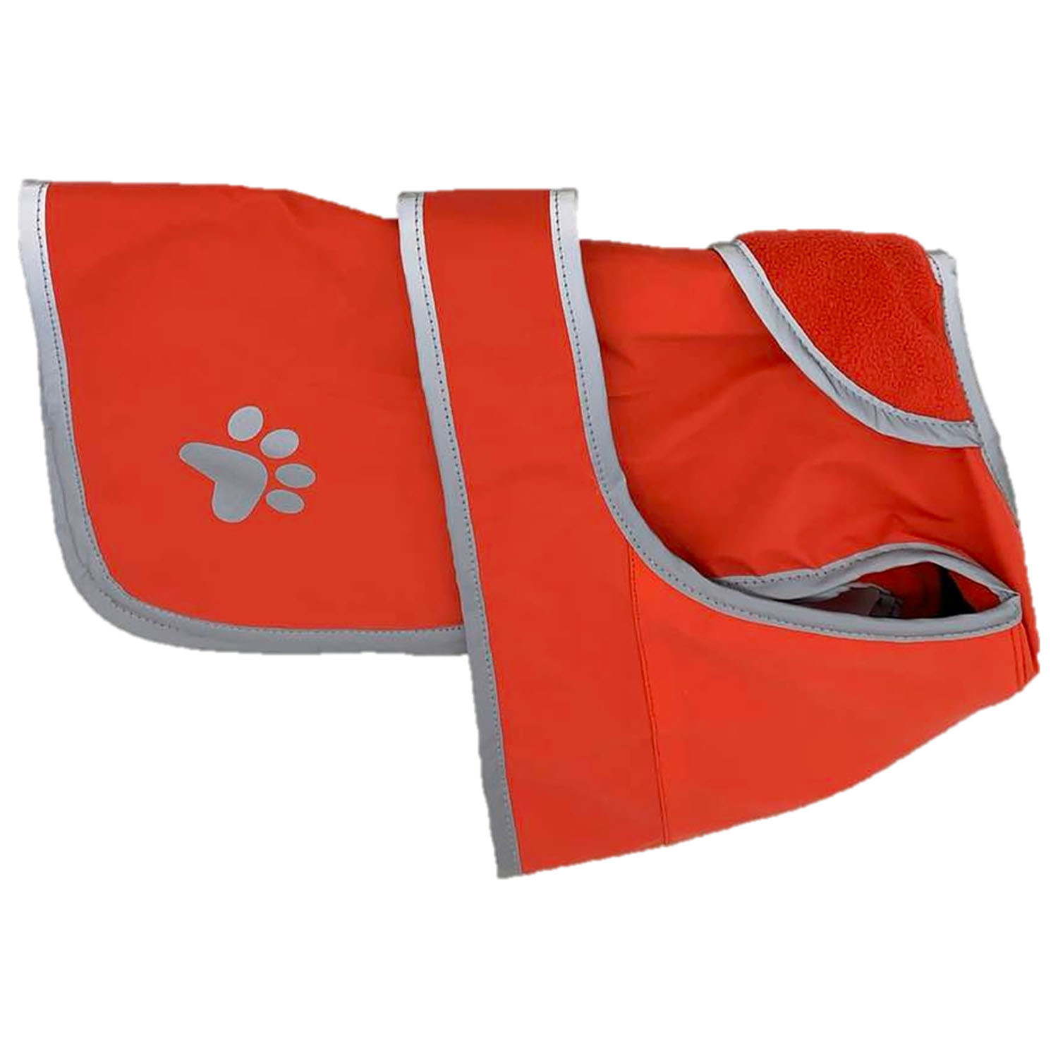 Explorer Fleece Lined Dog Coat - Red / 30cm Image 1
