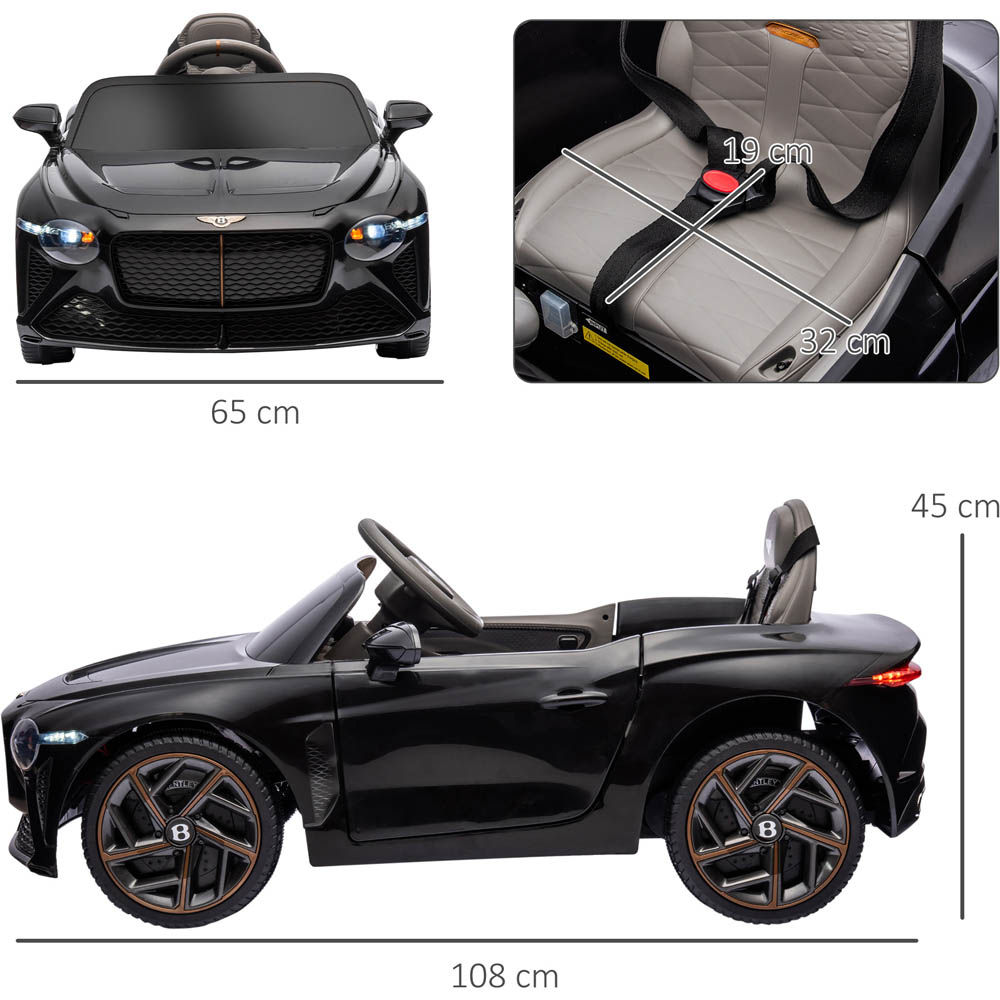 Tommy Toys Bentley Bacalar Kids Ride On Electric Car Black 12V Image 6