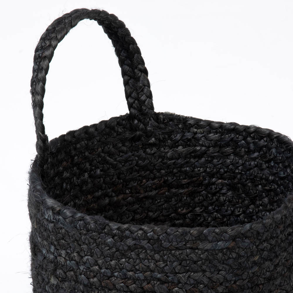 Barbican Black Jute Storage Basket Set of 2 Image 2