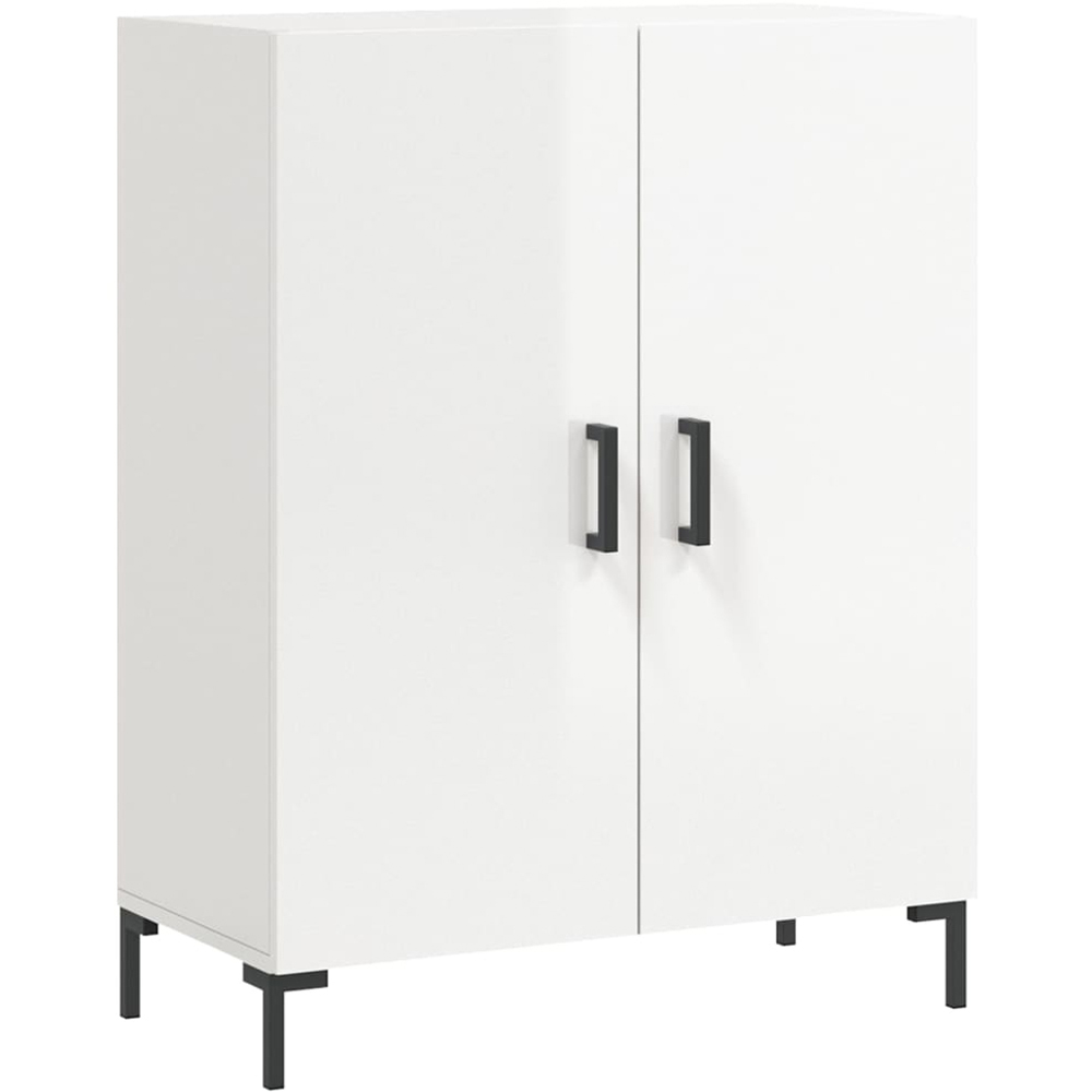 vidaXL 2 Door High Gloss White Sideboard Image 2