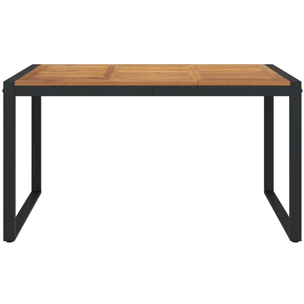 vidaXL Brown and Grey Solid Wood Acacia Garden Table 140cm Image 3