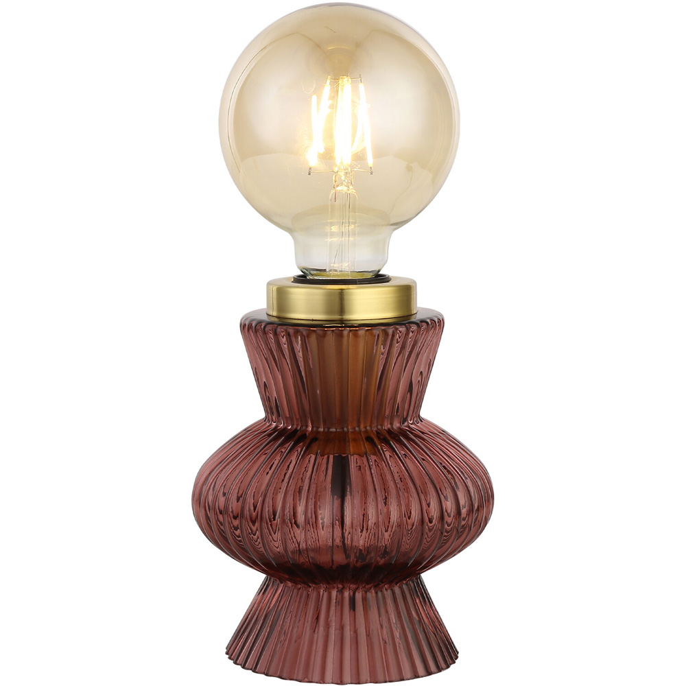 Single Athena Glass Base Contemporary Table Lamp in Assorted styles Image 4