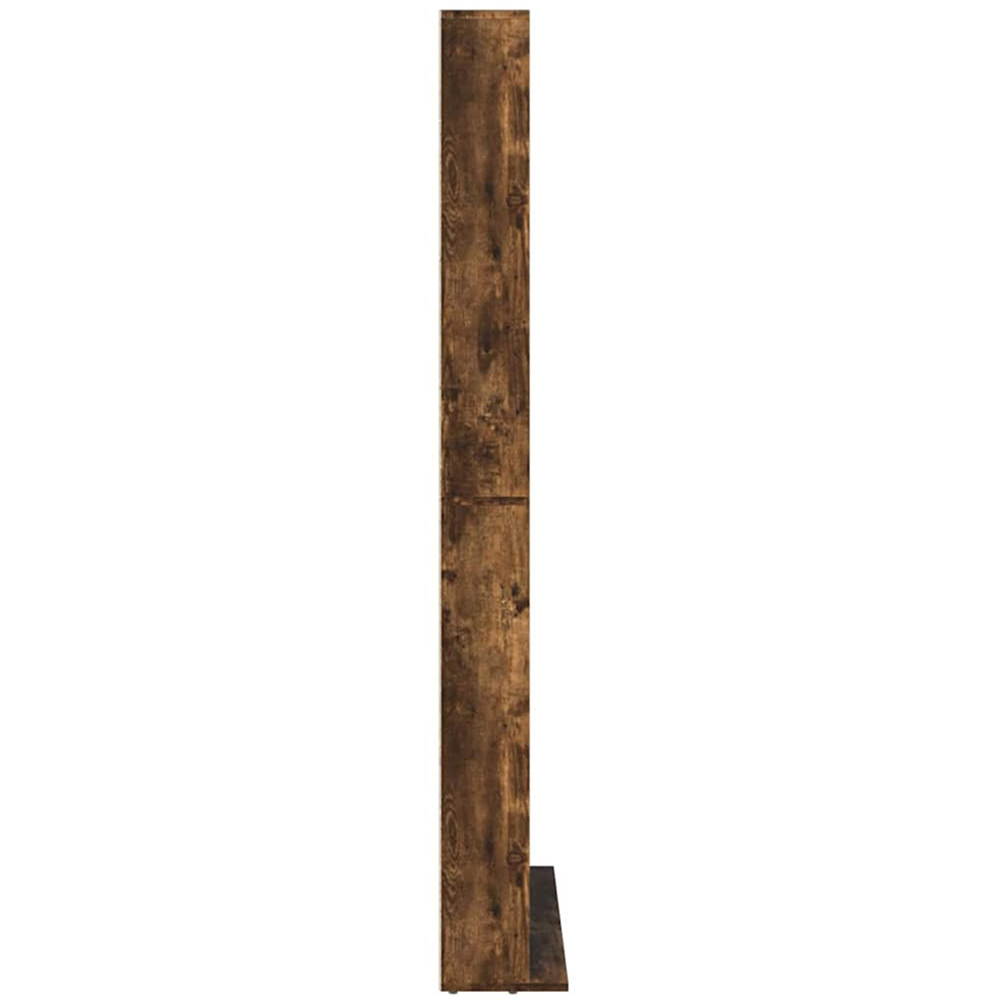 vidaXL 30 Shelf Smoked Oak CD Cabinet Image 5