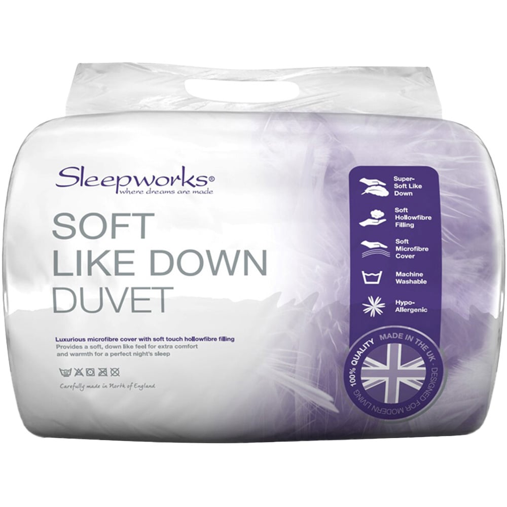Sleepworks Double White Soft Like Down Duvet 10.5 Tog Image