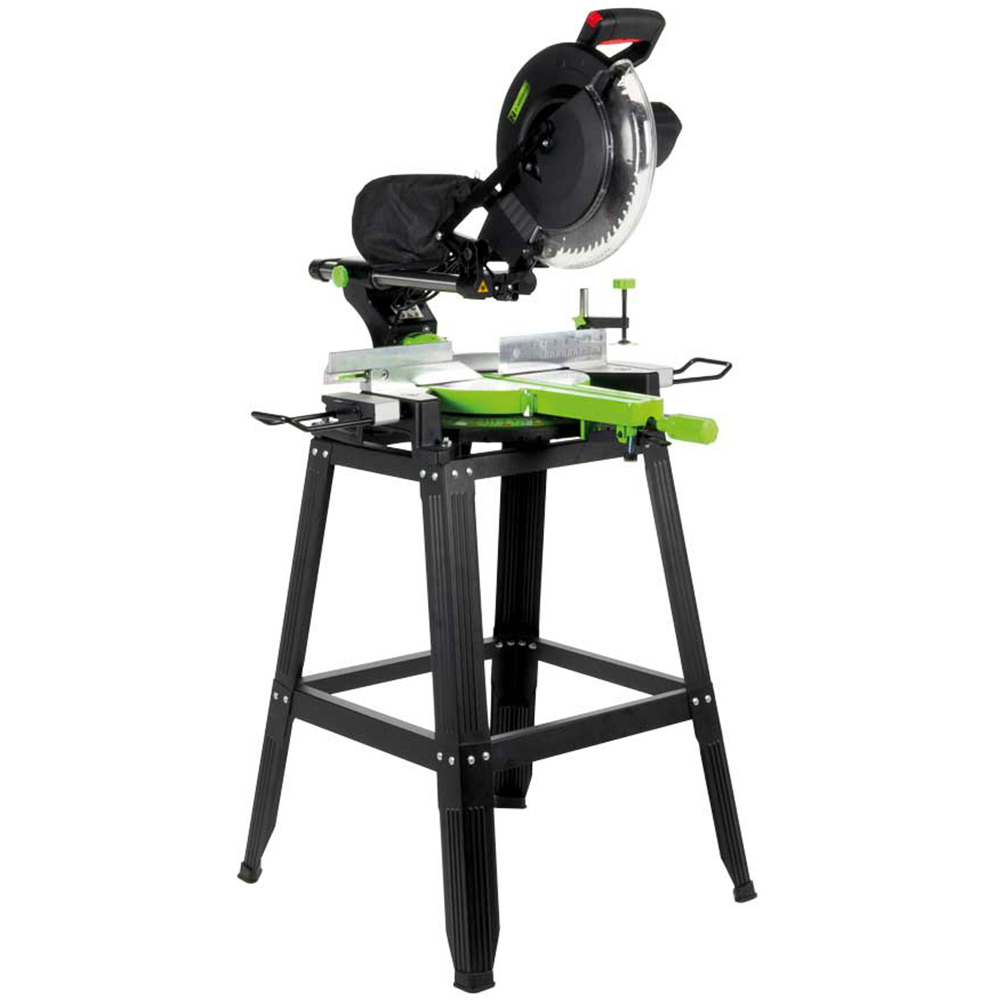 Zipper ZI-KGS305UK 230V Sliding Mitre Saw and Leg Stand 305mm Image 1