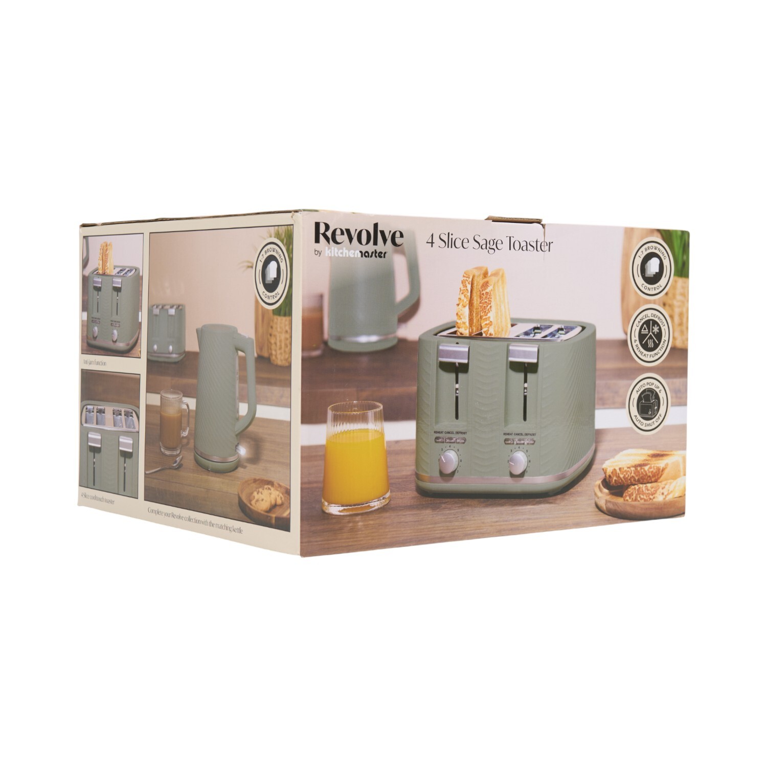 Revolve 4 Slot Toaster Sage Image 4