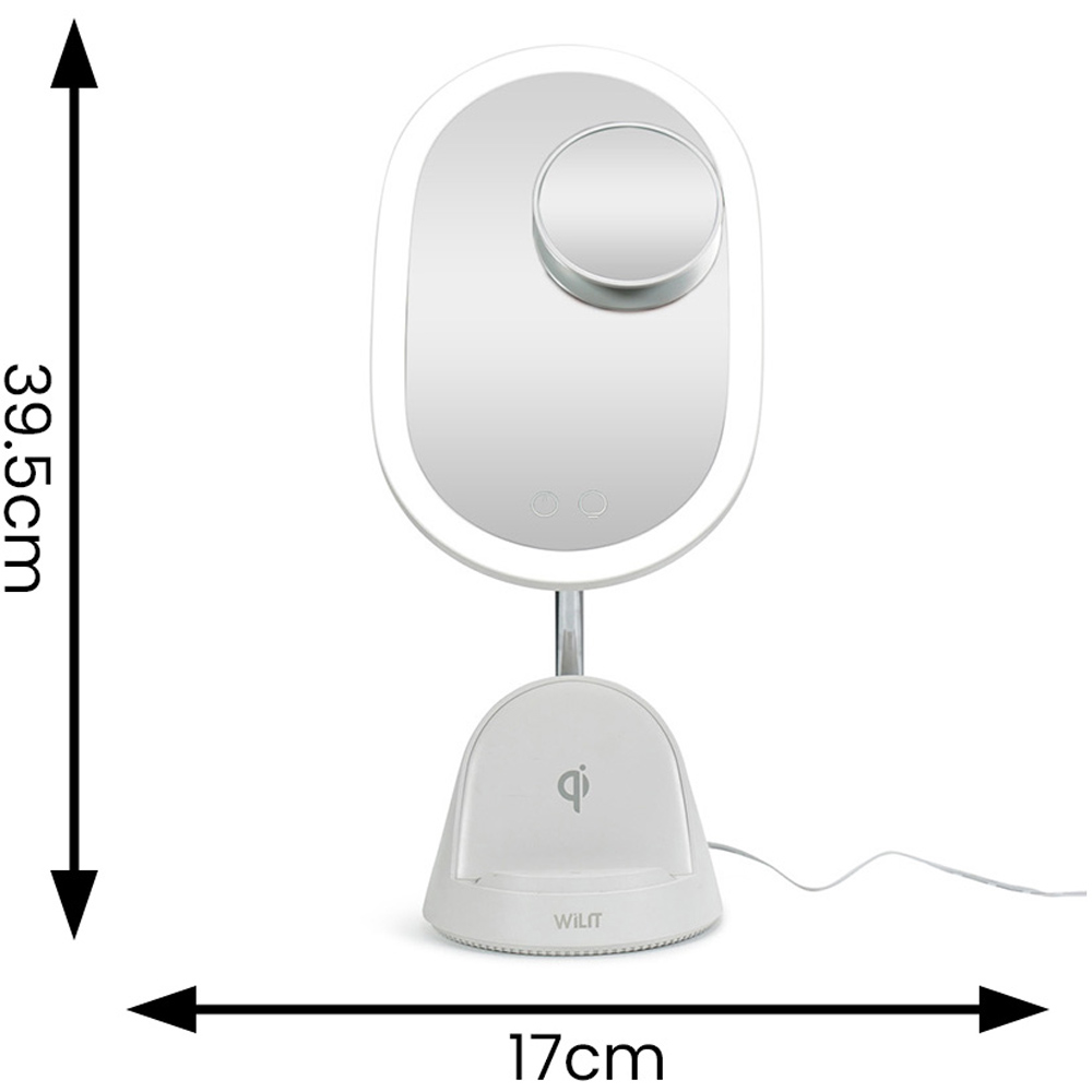 ValueLights White LED Make Up Mirror with Wireless Phone Charging Image 7