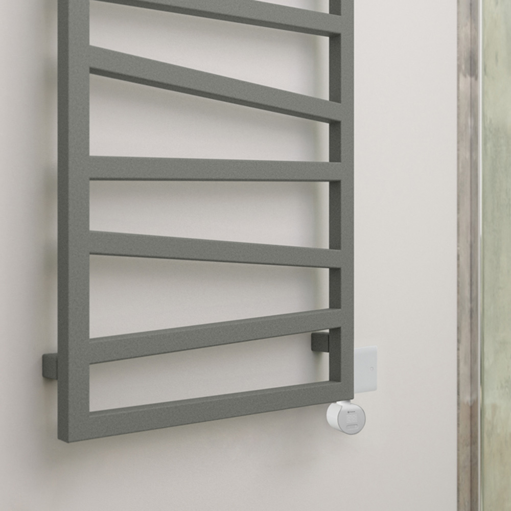 Terma Zig Zag Salt n Pepper Electric Towel Rail with VEO Element Controller 1070 x 500mm Image 6