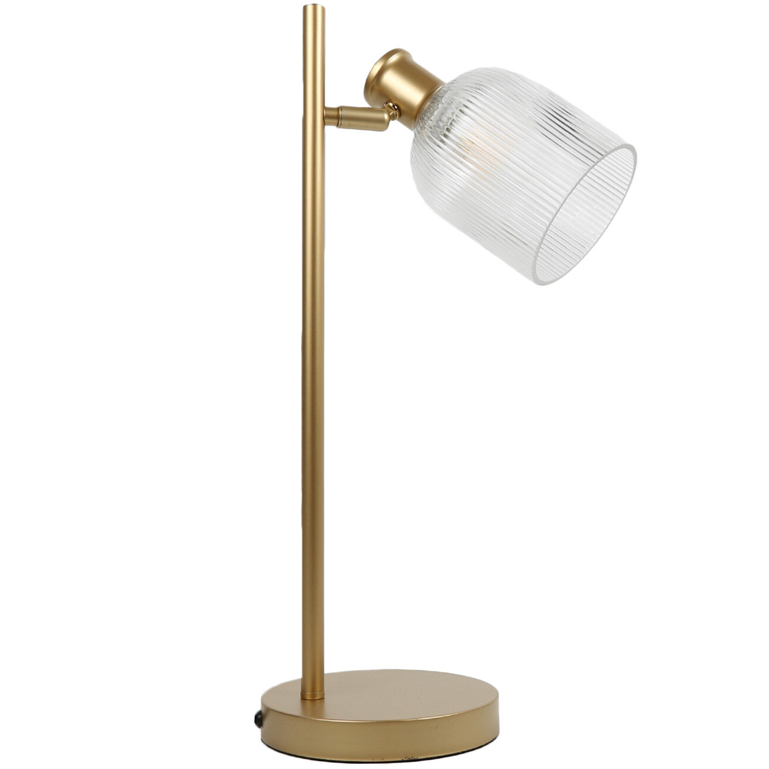 Gold Sorrento Glass Dome Table Lamp Image 1