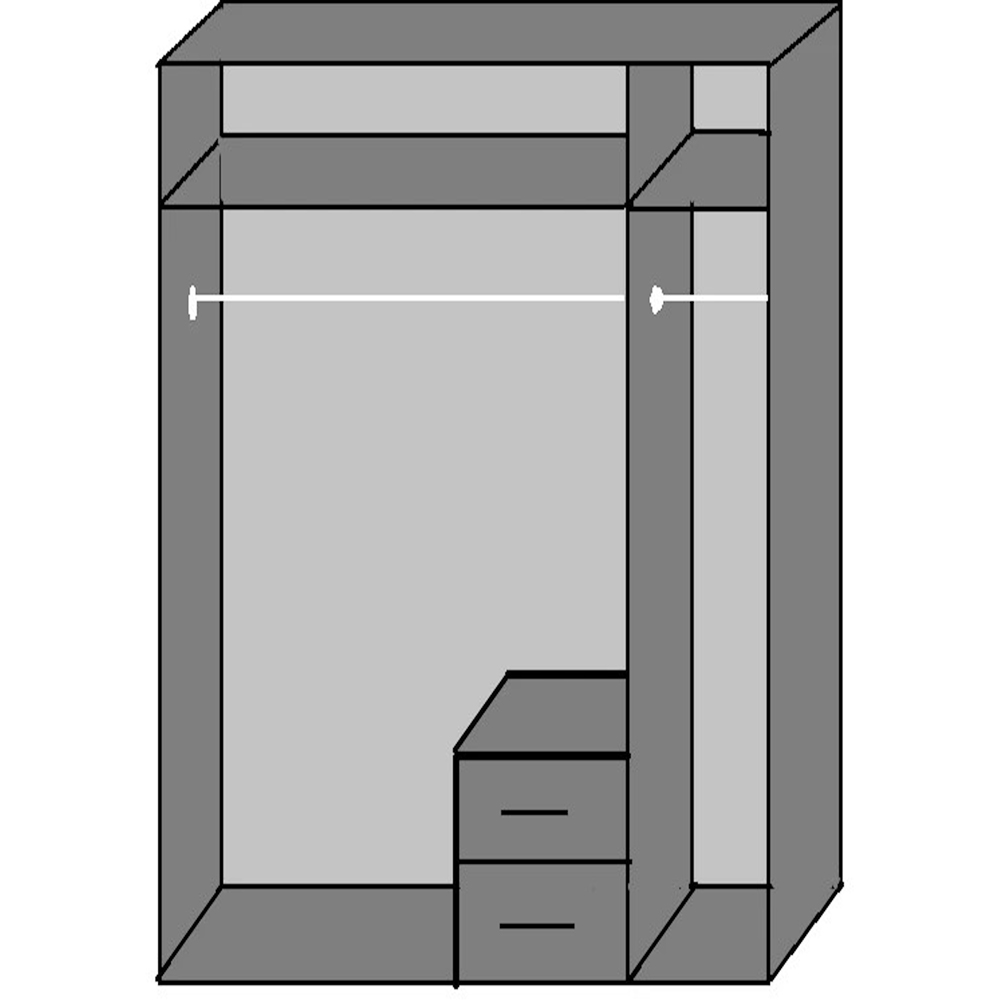 TJ'S Gerven 3 Door 2 Drawer Oak Wardrobe Image 3