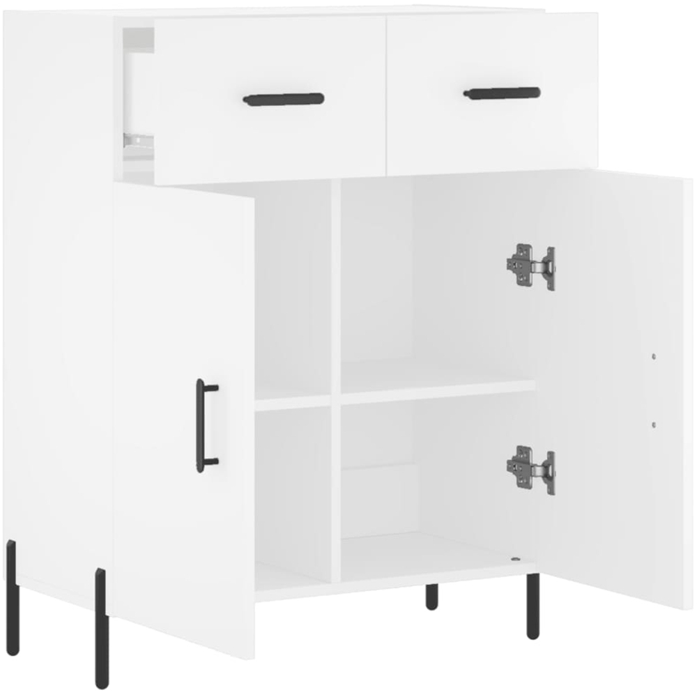 vidaXL 2 Door 2 Drawer White Sideboard Image 5
