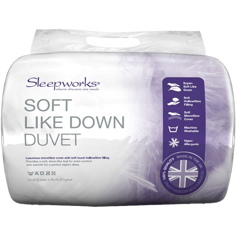 Sleepworks King Size White Soft Like Down Duvet 10.5 Tog Image