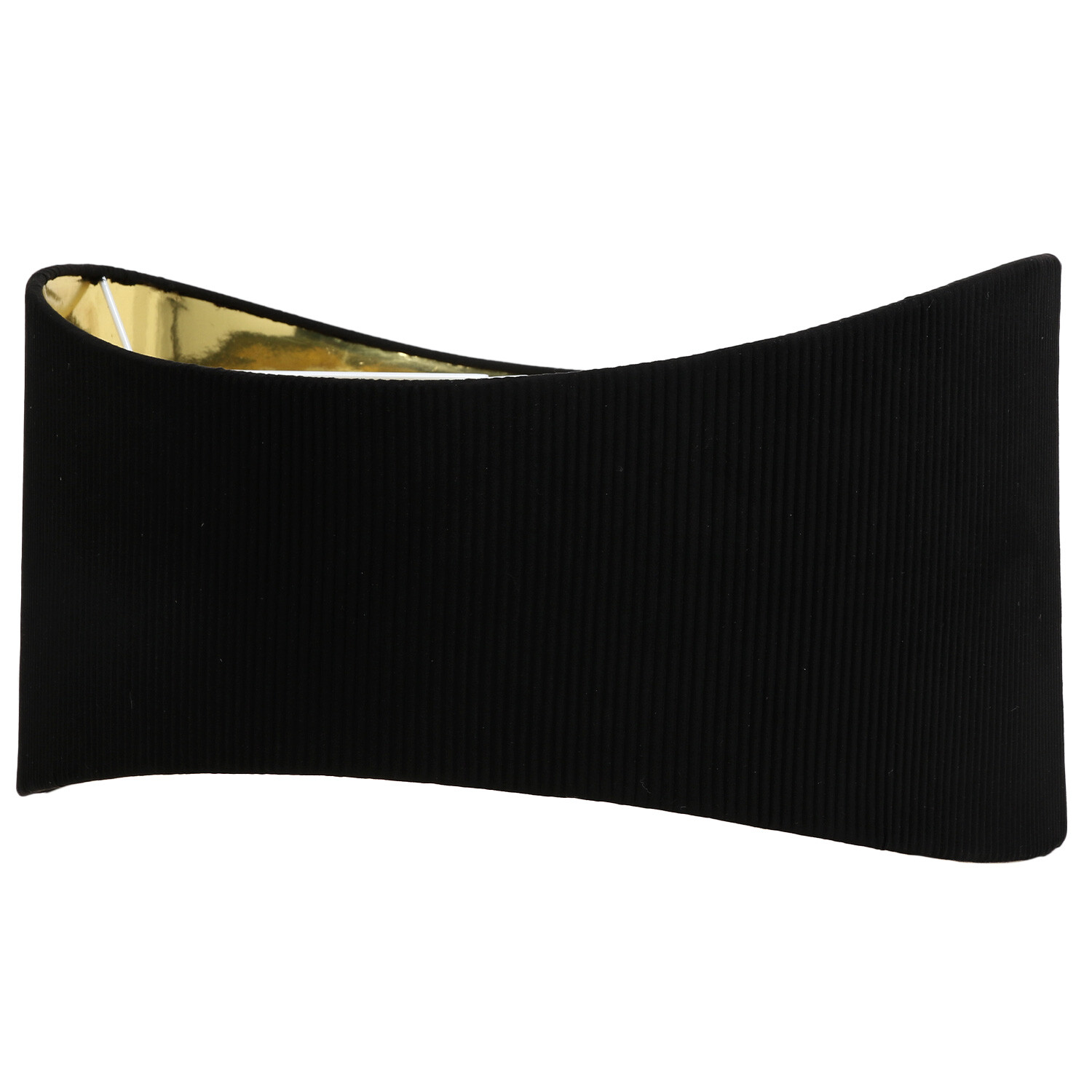 Black and Gold Metallic Lined Shade - Black Image 2
