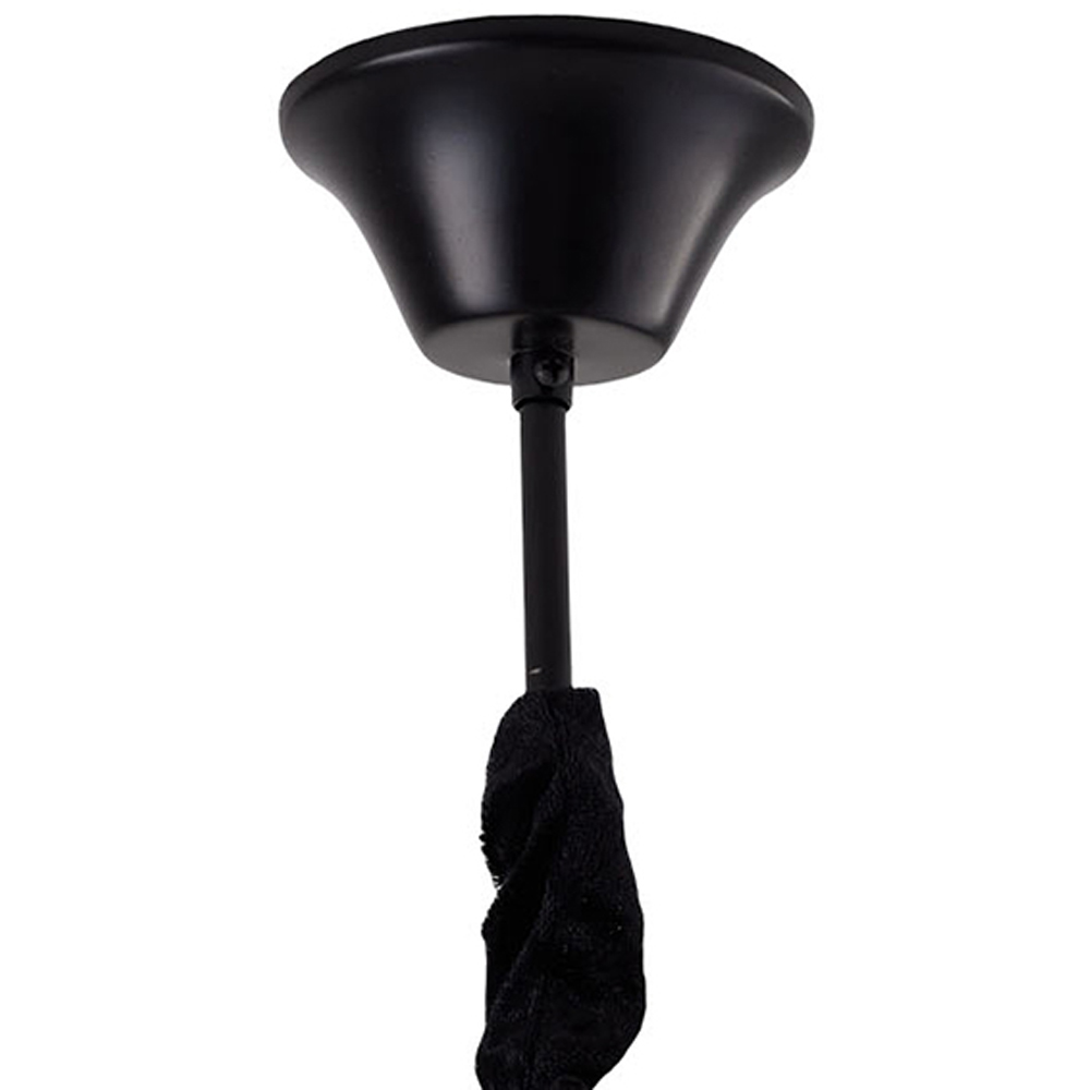 Living and Home 6 Light Vintage Black Iron E14 Chandelier Image 6