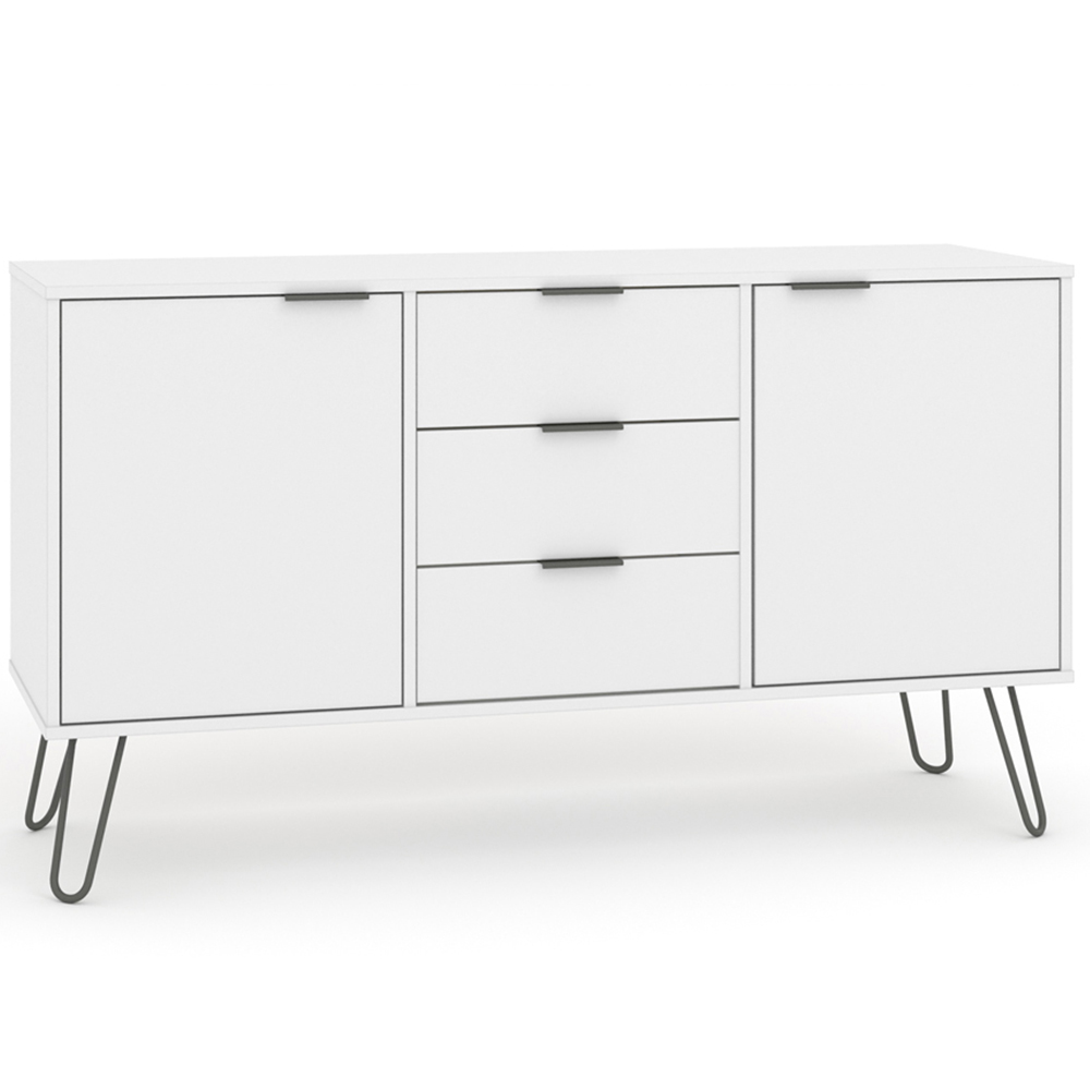 Core Products Augusta White 2 Door 3 Drawer Medium Sideboard Image 4