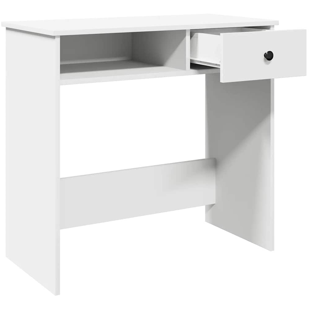 vidaXL Single Drawer Single Shelf Computer Desk White Image 3