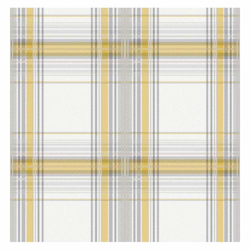 Fresco Iona Check Ochre Wallpaper Image 1
