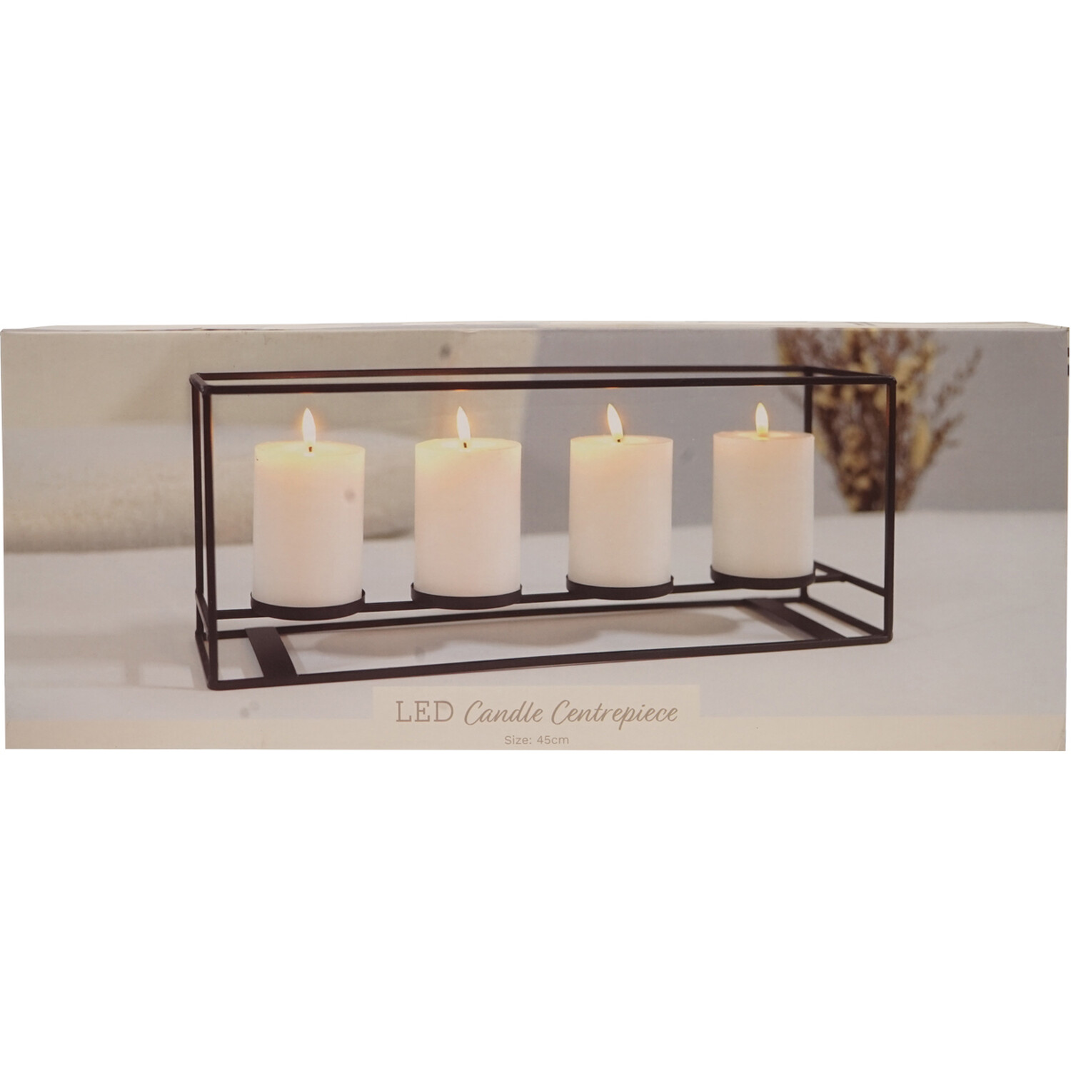 Black LED Candle Centrepiece Image 3