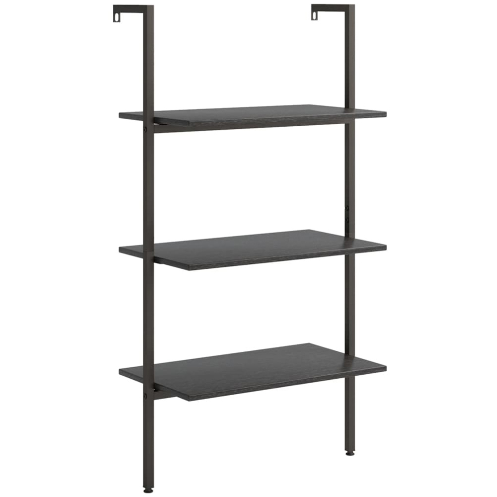 vidaXL 3-Tier Black Leaning Shelf Image 1