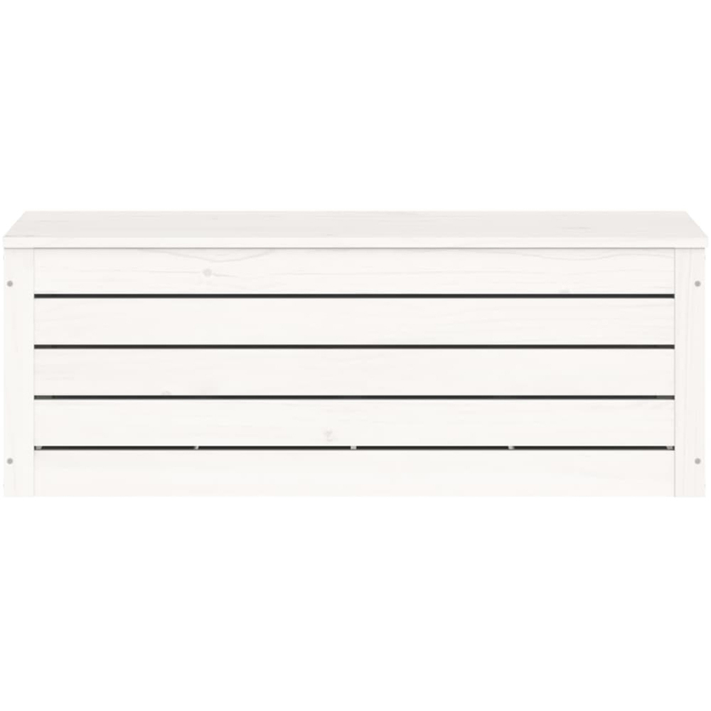 vidaXL White Solid Pinewood Large Storage Box Image 3
