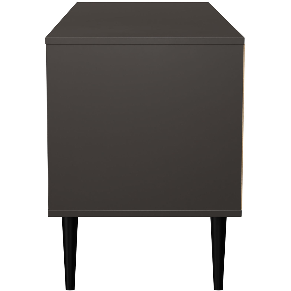 Crowndale Hong Kong 4 Drawer Slatt Effect and Graphite Bed Box Ready Assembled Image 3