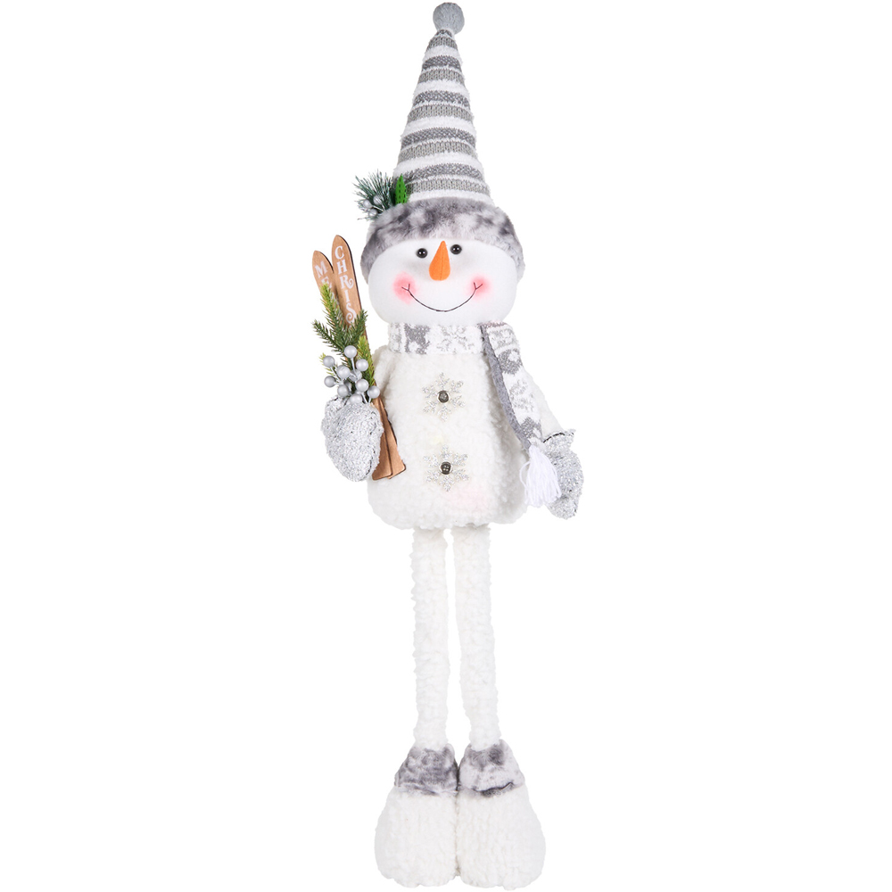 Extendable Silver SnowmanWhite Image 3