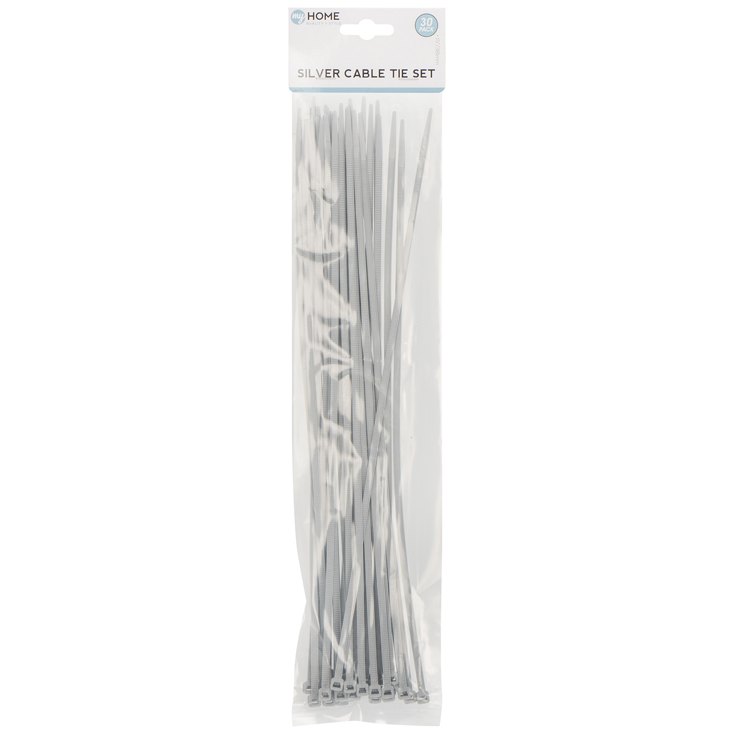 My Home Silver Cable Tie Set 30 Pack Image