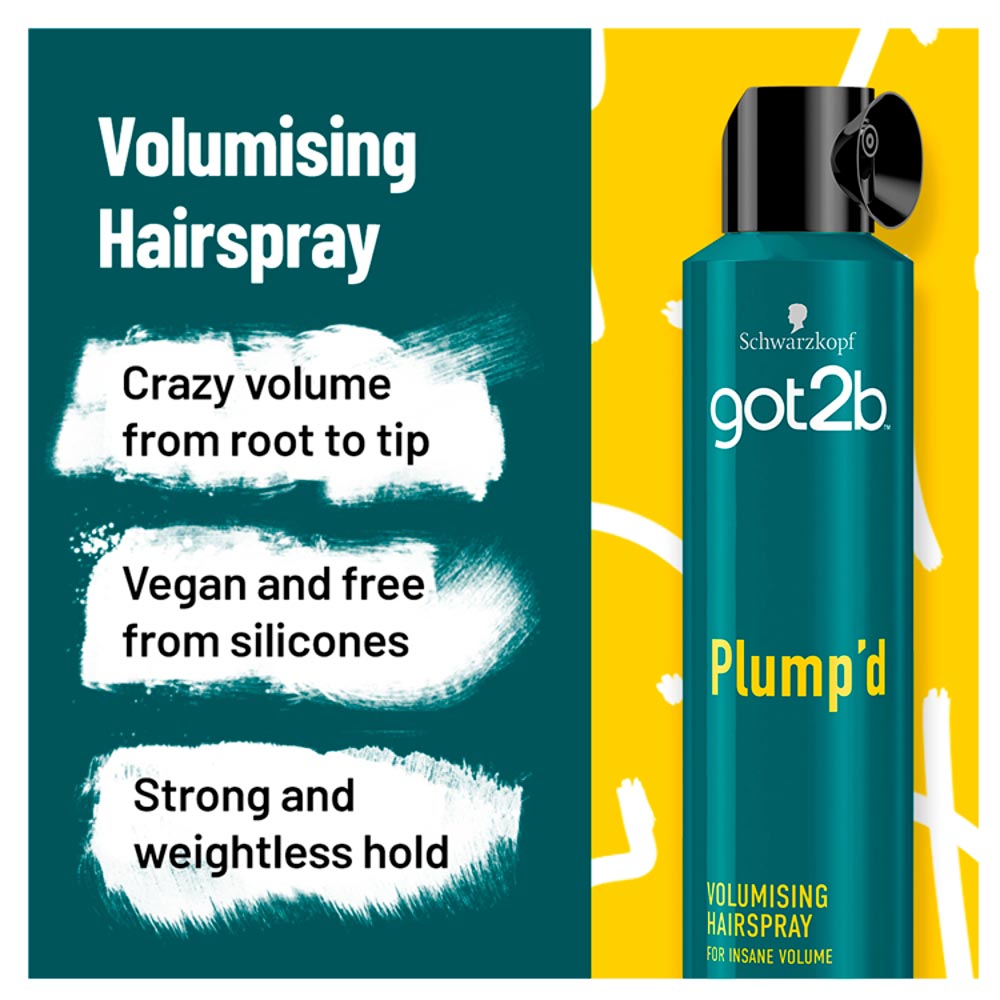 Schwarzkopf got2b Plump'd Volume Hairspray 300ml Image 7