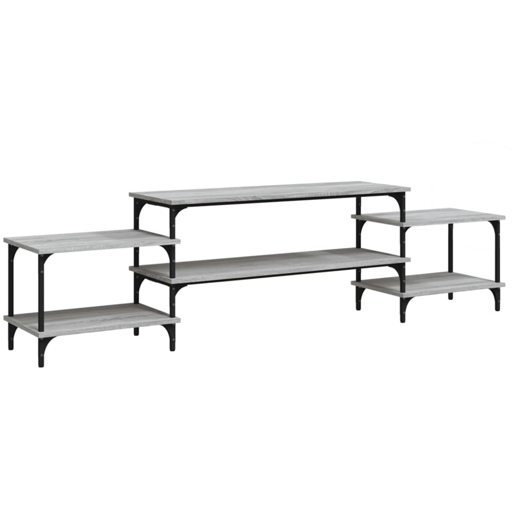vidaXL 5 Shelf Grey Sonoma TV Cabinet Image 2