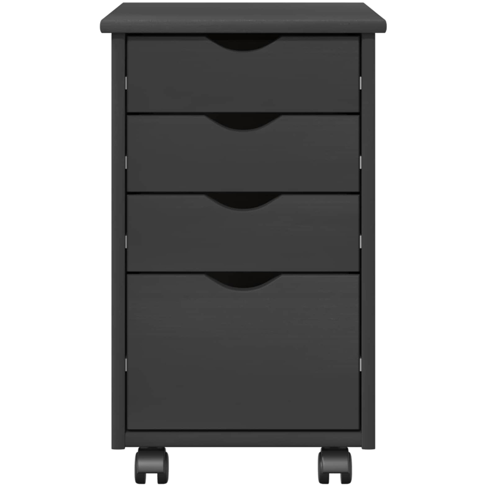 vidaXL 4 Drawer Grey Rolling Storage Cabinet Image 3