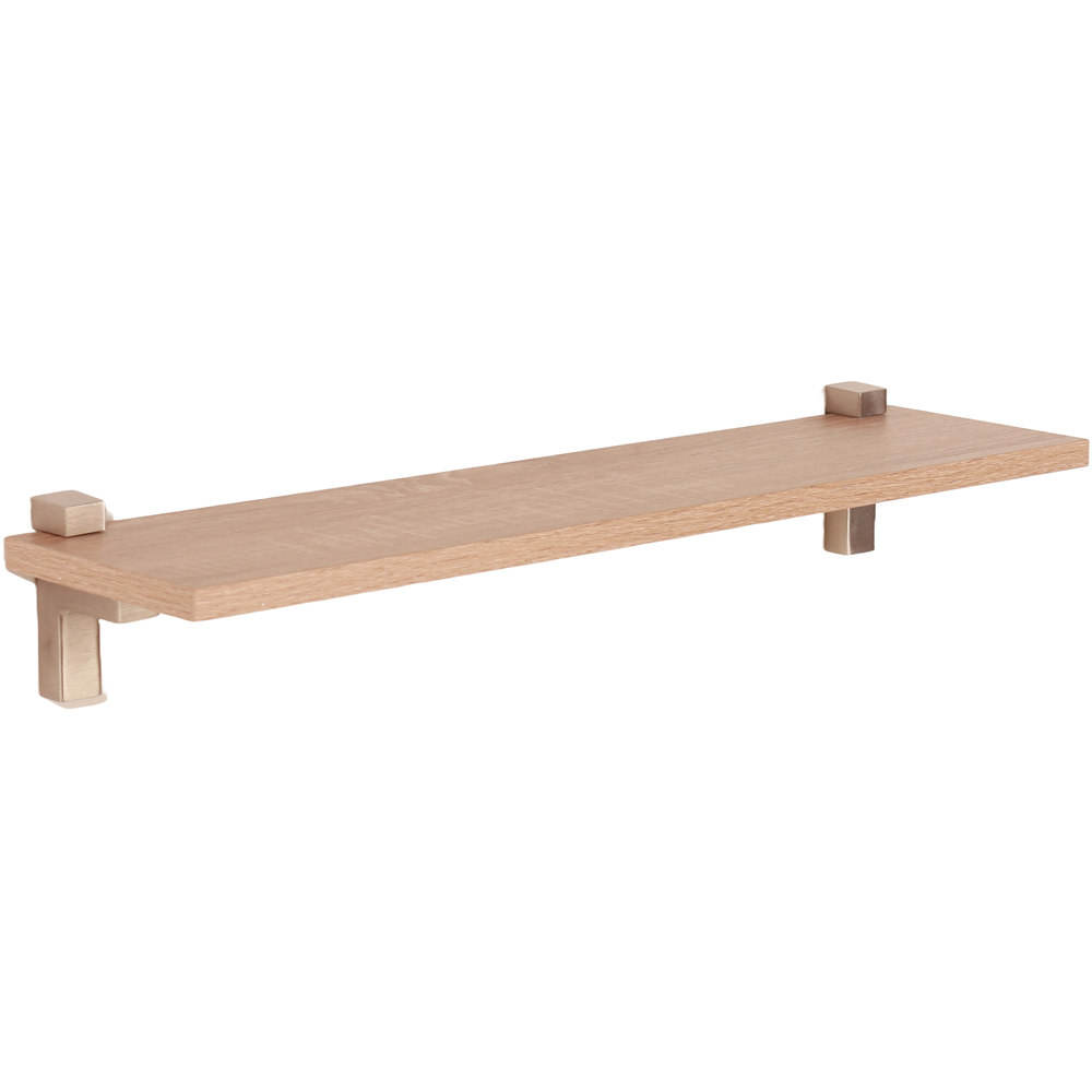 Core Products Lavant Oak Slim Shelf with L Shape Bracket 60cm Image 1