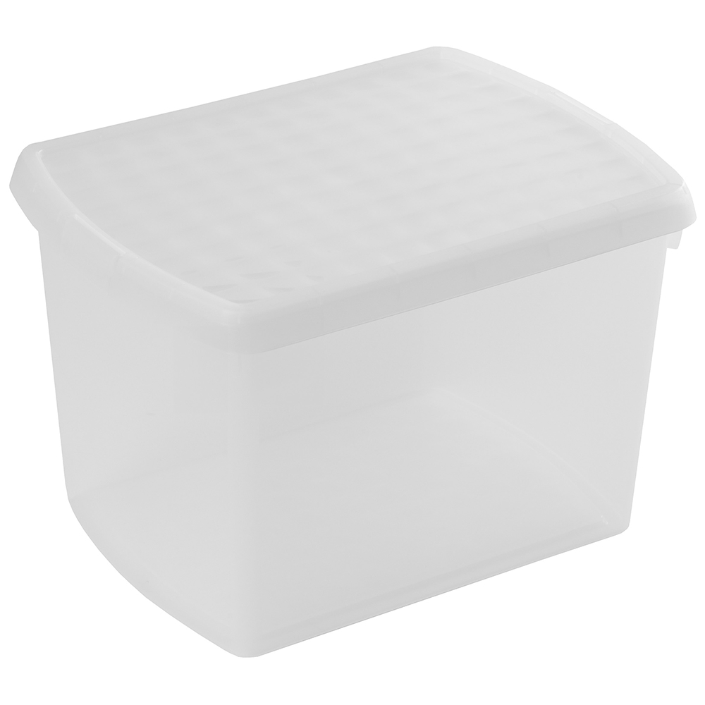 Wham Clip 21.5L Clear Rectangular Storage Box with Lid 4 Pack Image 1