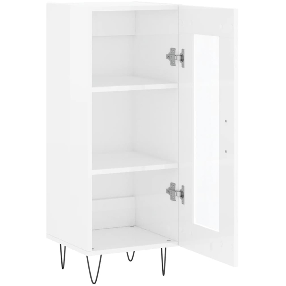 vidaXL Single Door White Sideboard Image 6