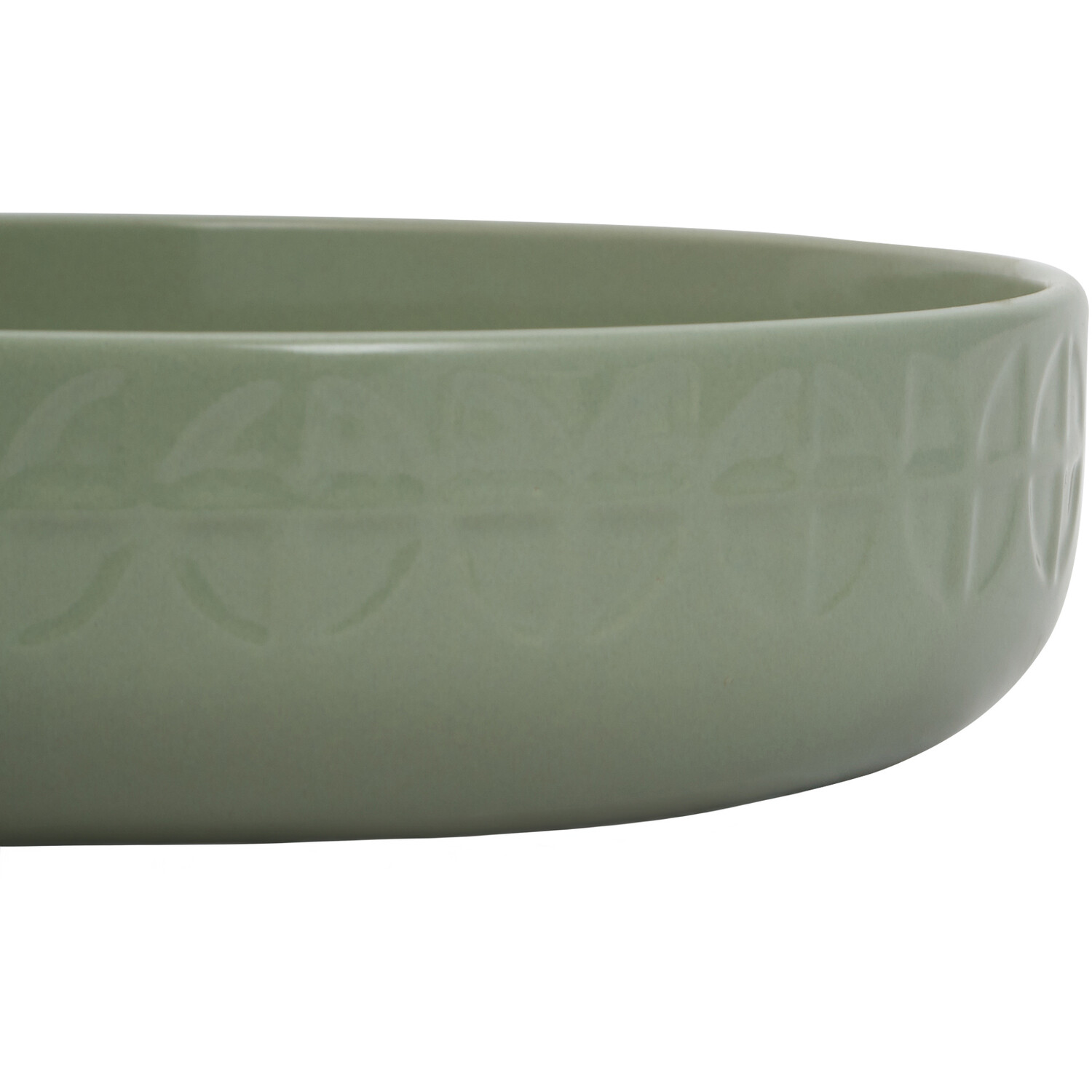 Geo Debossed 9" Serving Pasta Bowl - Sage Image 4