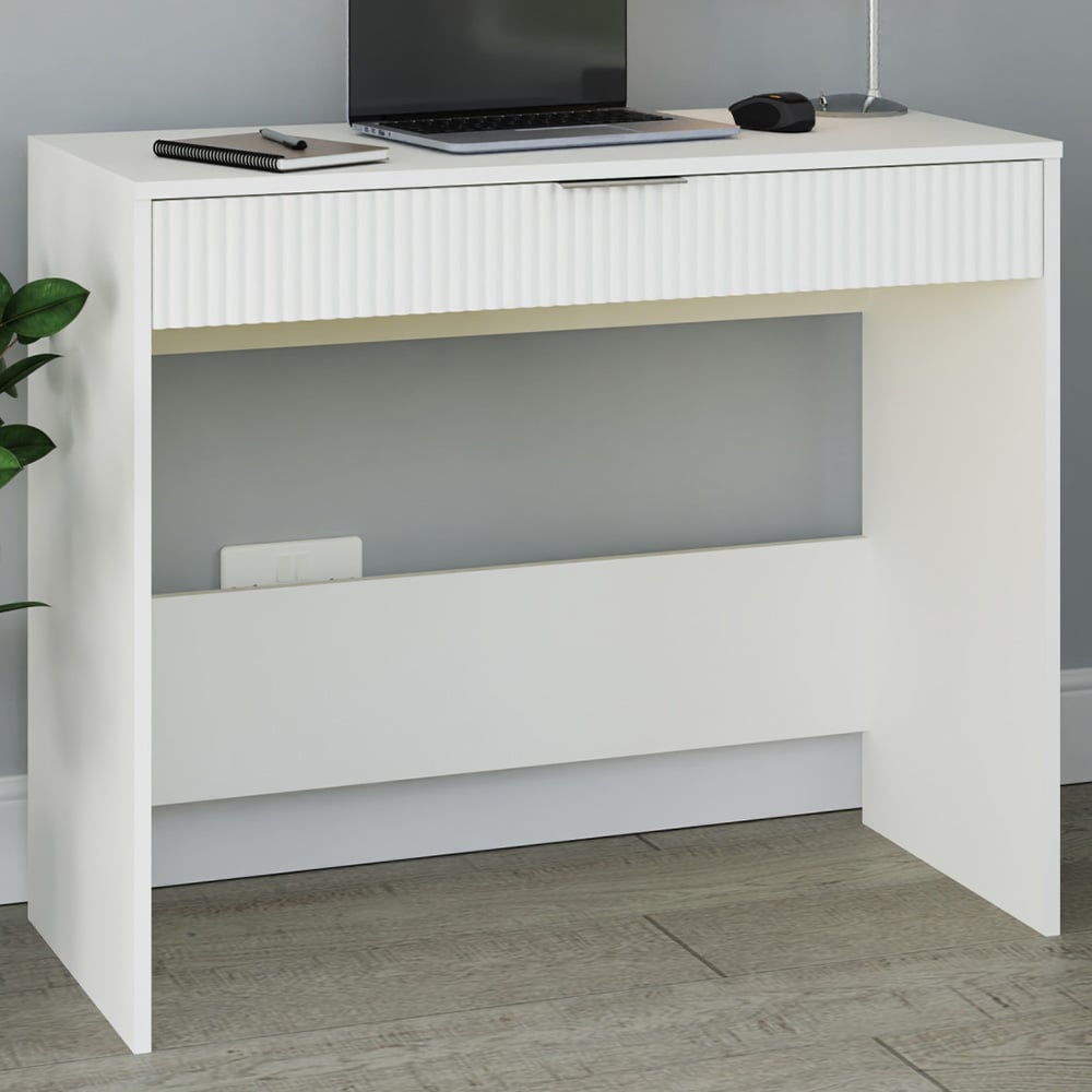GFW Rankin Single Drawer White Dressing Table Image 1