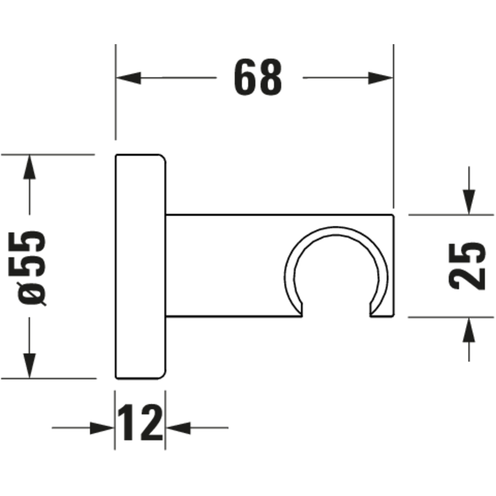 Duravit Brushed Brass Hand Shower Wall Mount 55 x 55 x 68mm Image 3