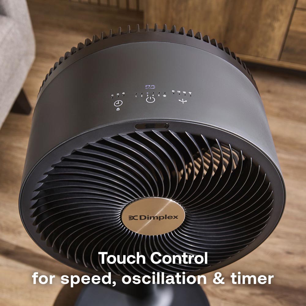 Dimplex DuoCool 2-in-1 Black Height Adjustable Cordless Oscillating ...