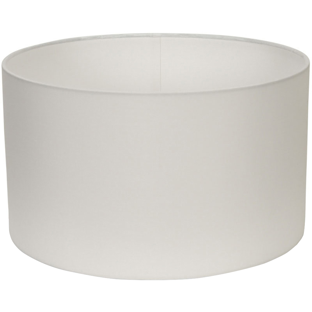 ValueLights Reni White Fabric Drum Ceiling Lamp Shade 35cm Image 1