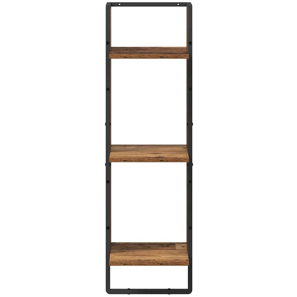 vidaXL 3 Shelf Old Wood Wall Shelf Image 4