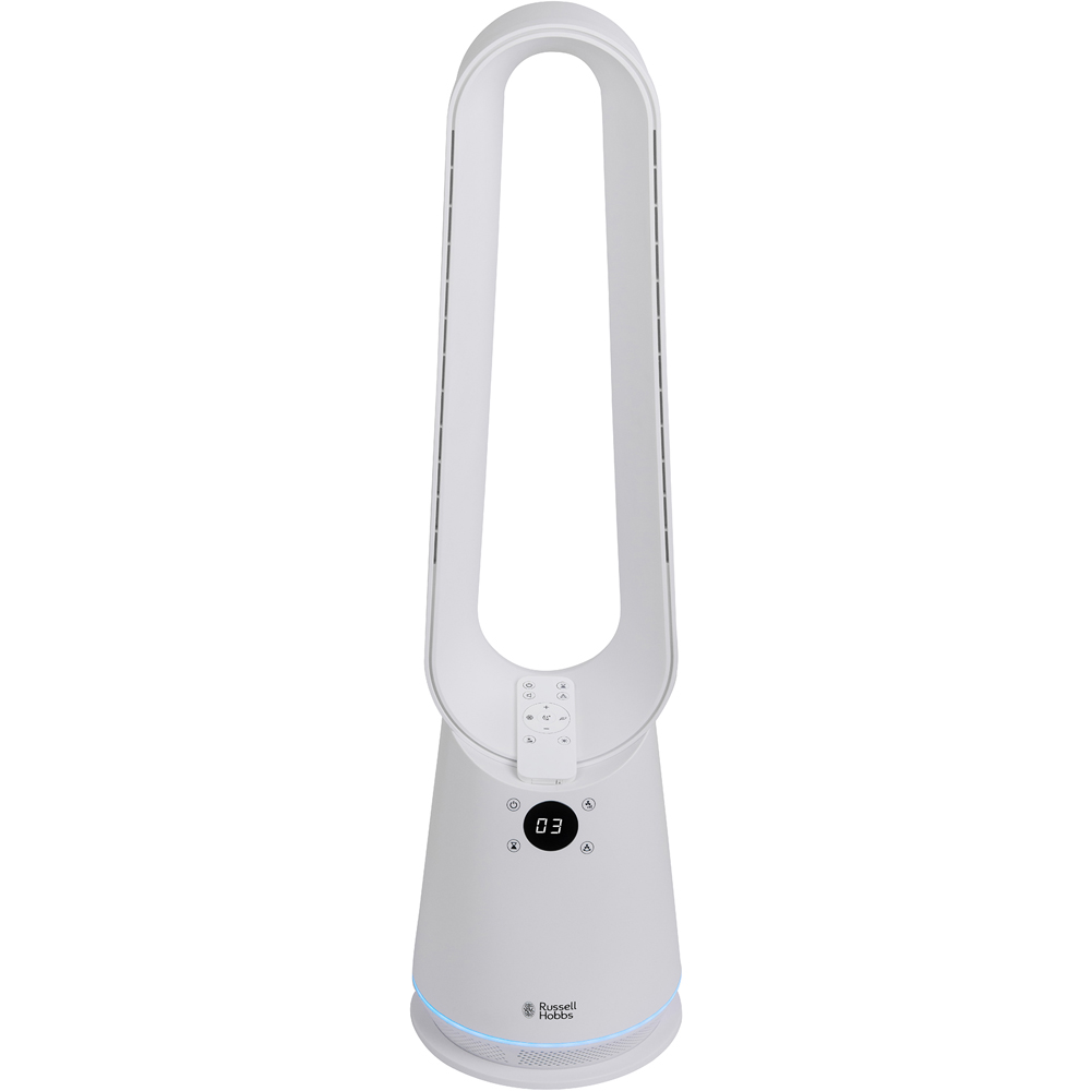 Russell Hobbs White Bladeless Cooling Fan with Remote Image 1