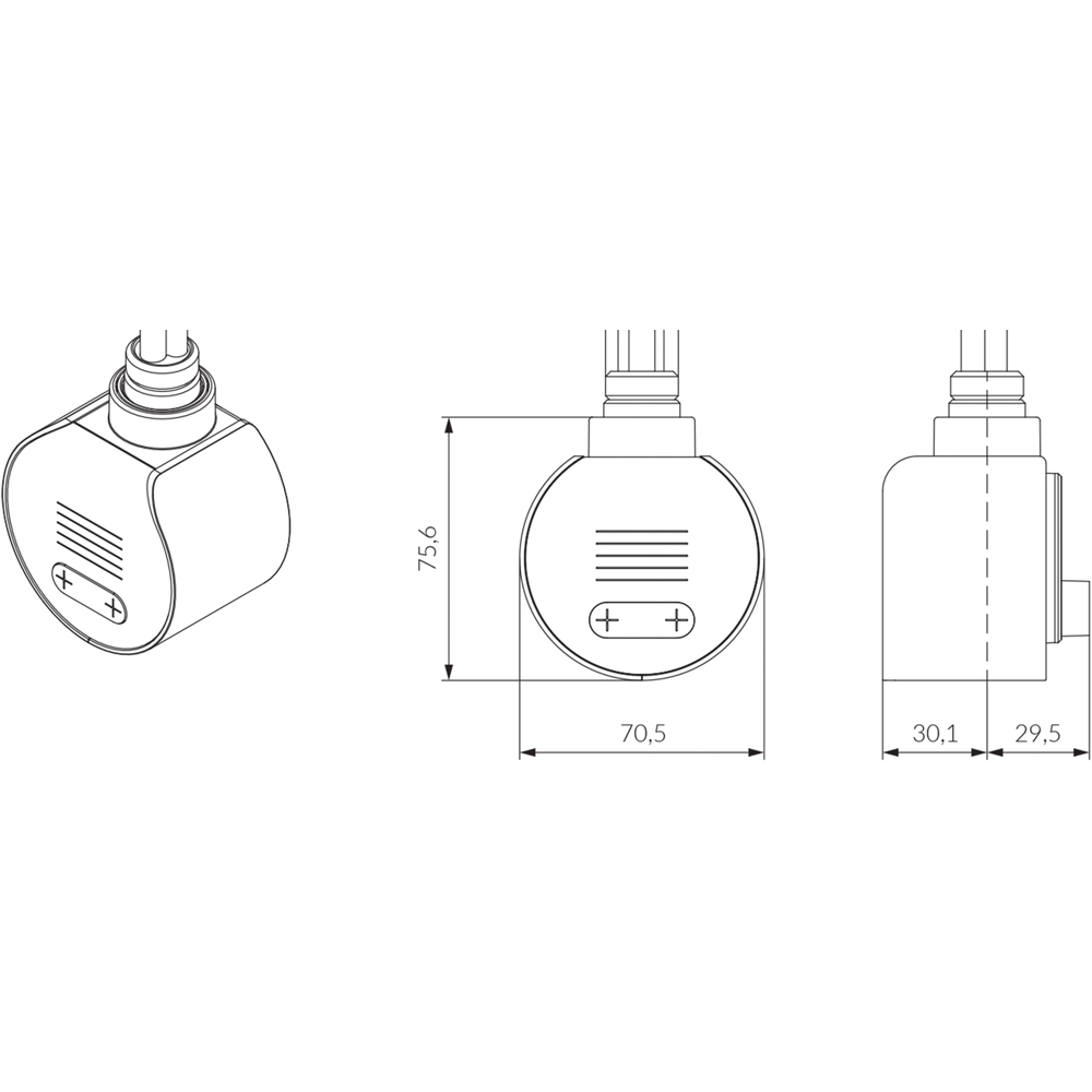 Terma VEO Smart Brass and Black Heating Element Image 8