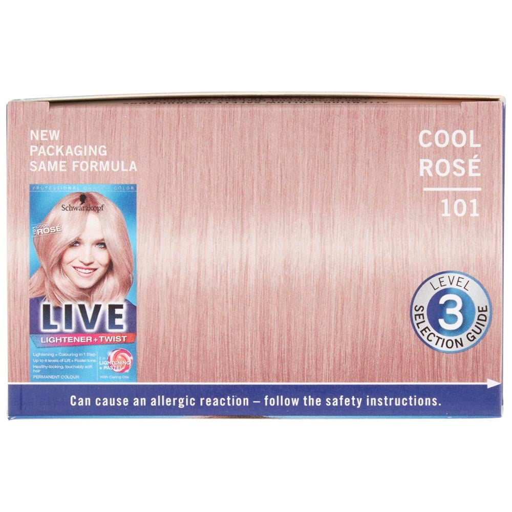 Schwarzkopf LIVE Lightener + Twist Cool Rose 101 Permanent Hair Dye Image 3