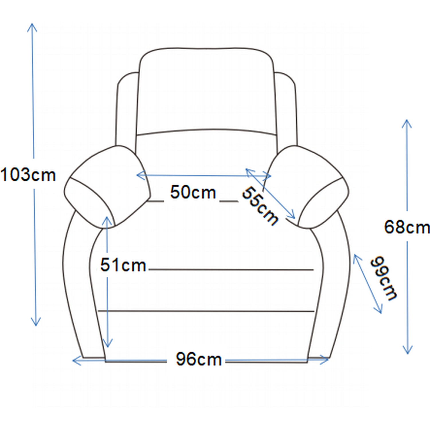 Milano Charcoal Grey Fabric Manual Recliner Chair Image 5