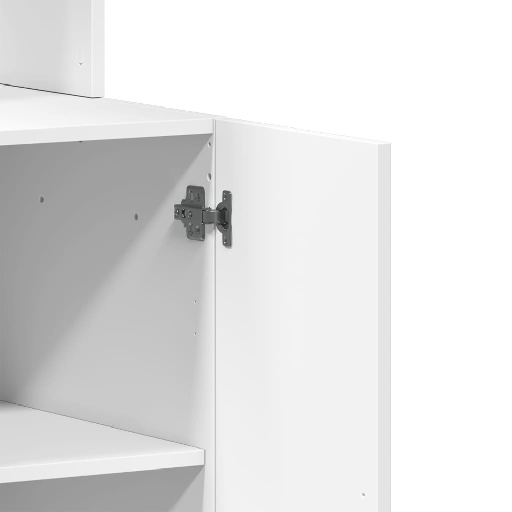vidaXL 4 Door Single Shelf White Kitchen Cabinet Image 8
