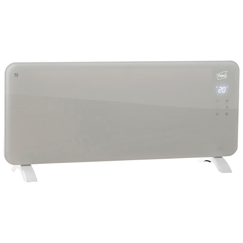 Neo White Wi-Fi Electric Tempered Glass Panel Heater Image 3