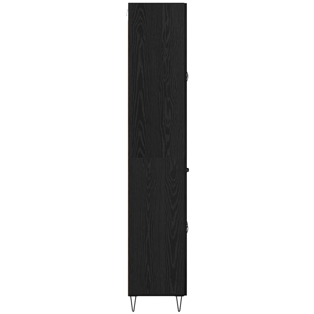 vidaXL 4 Door 2 Drawer Black Oak Sideboard Image 8