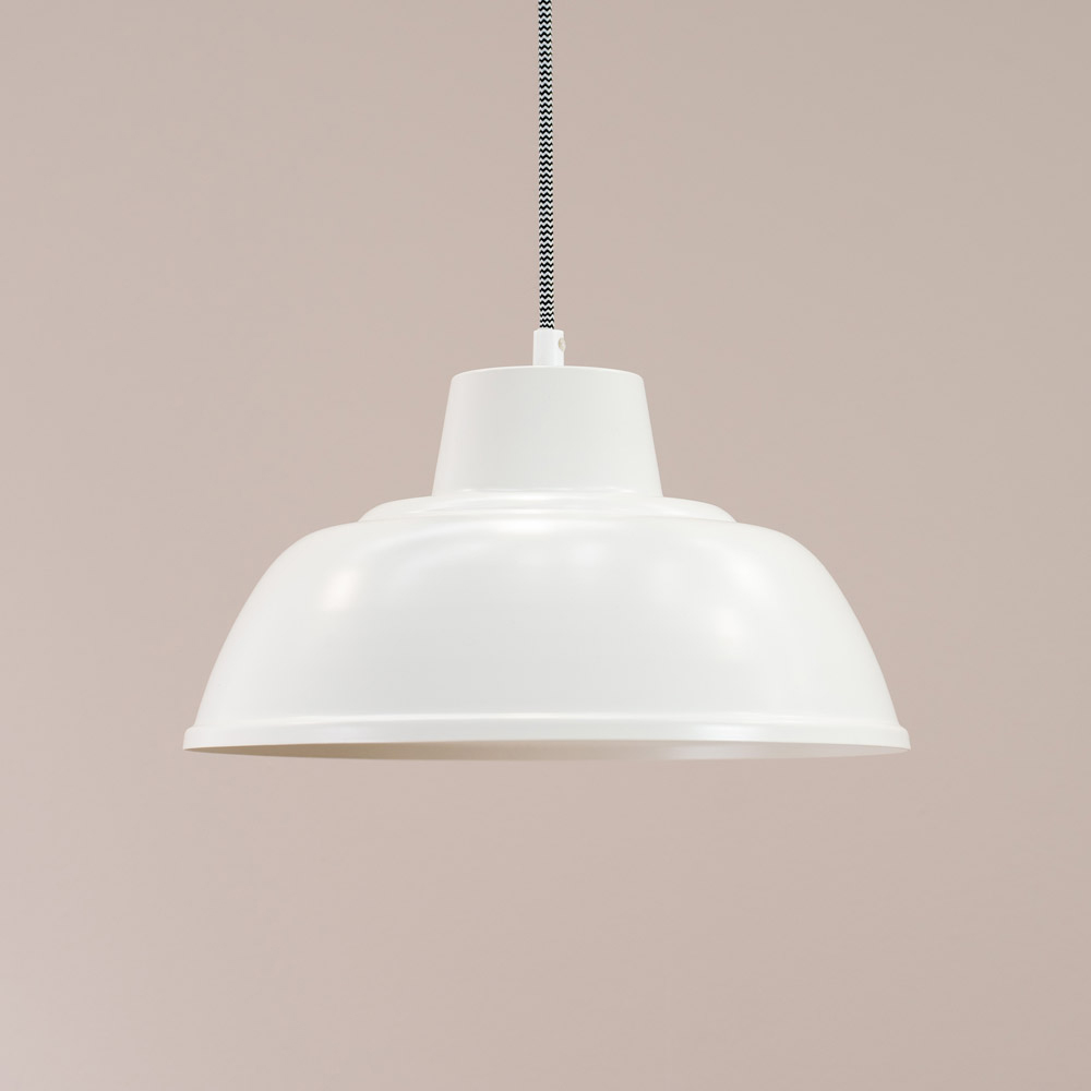 ValueLights Morris White Dome LED Pendant Ceiling Light Image 2