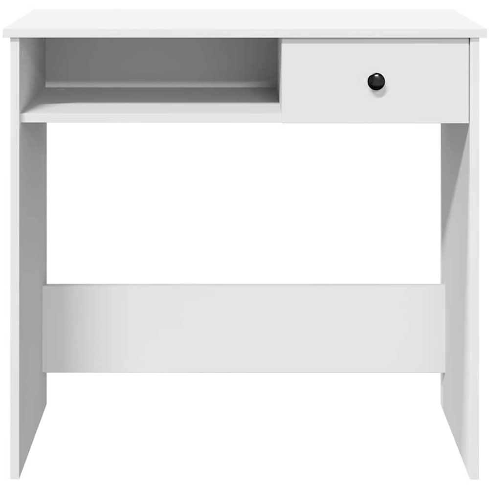 vidaXL Single Drawer Single Shelf Computer Desk White Image 4