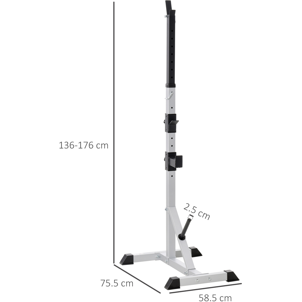 HOMCOM Adjustable Barbell Rack Image 8