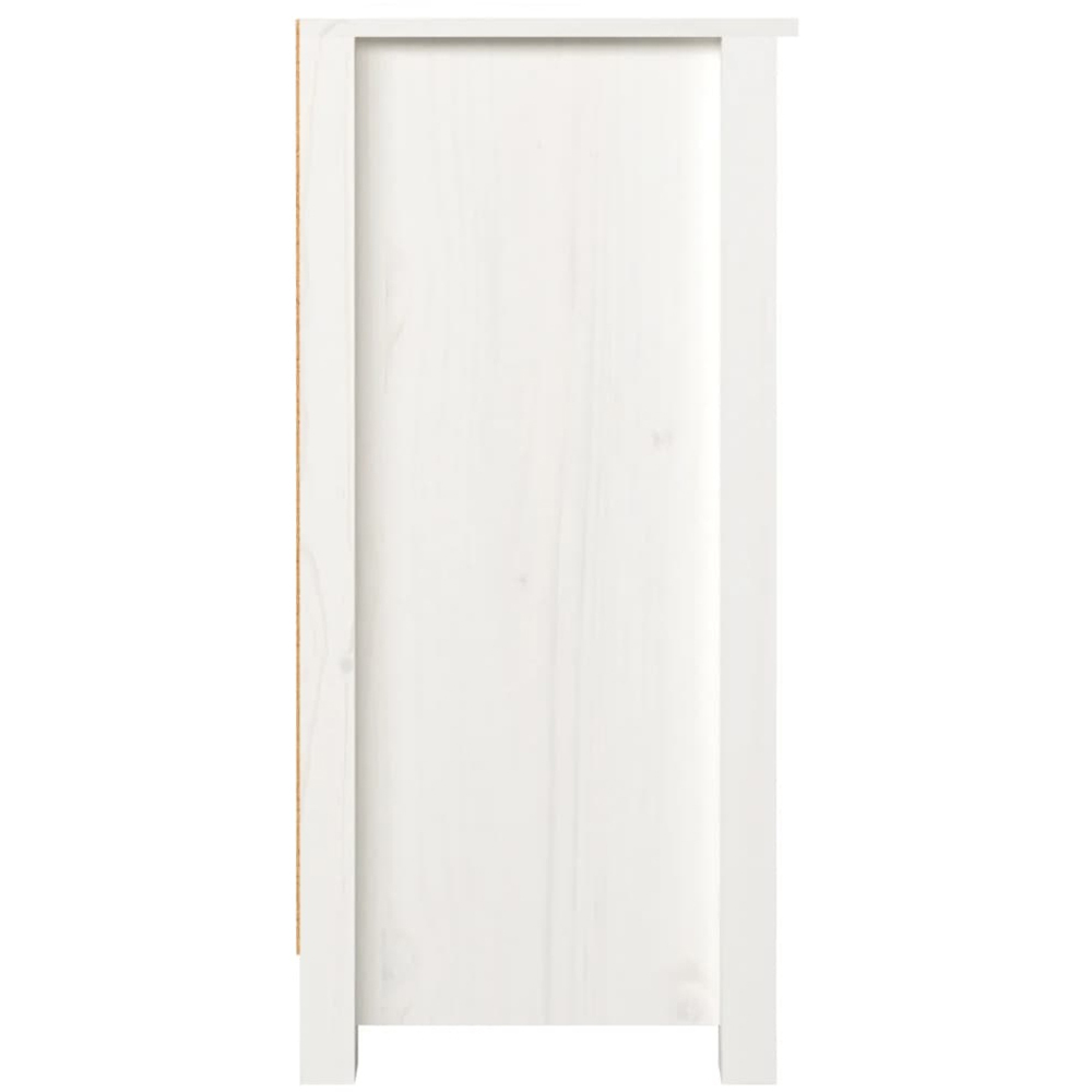 vidaXL 3 Door White Solid Pine Wood Sideboard Image 7